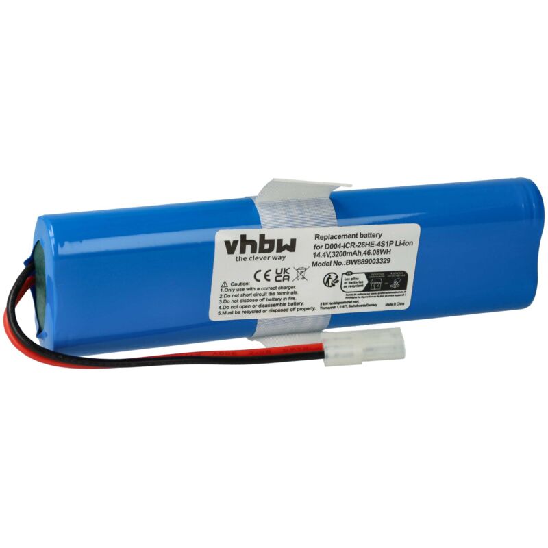 vhbw 1x Batterie compatible avec 360 S6 robot électroménager (3200mAh, 14,4V, Li-ion)