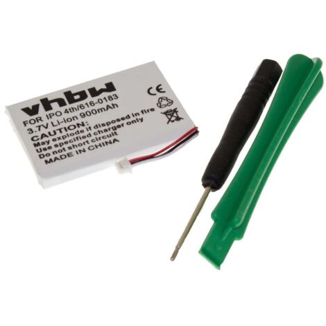 vhbw 1x Batterie compatible avec Apple iPod Photo 60GB M9830KH/A, 60GB M9830J/A lecteur de musique MP3 (900mAh, 3,7V, Li-ion)