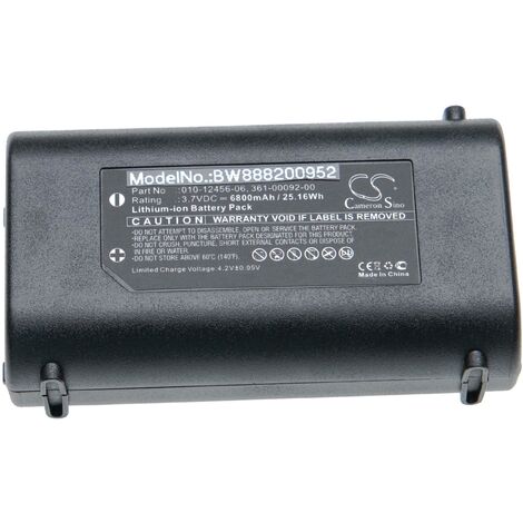 vhbw 1x Batterie compatible avec Garmin GPSMap 276Cx traceur GPS, appareil de navigation (6800mAh, 3,7V, Li-ion)