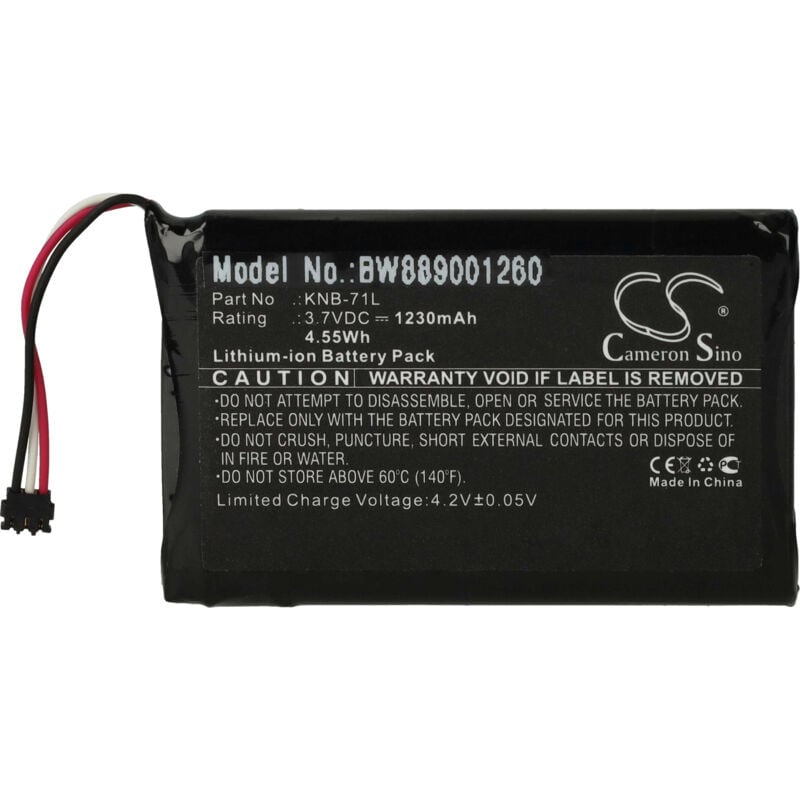 Vhbw - 1x Batterie compatible avec Kenwood ProTalk lt, PKT-23, PKT-23K, PKT-03K, PKT-23T appareils radio avec radio fm (1230mAh, 3,7V, Li-ion)