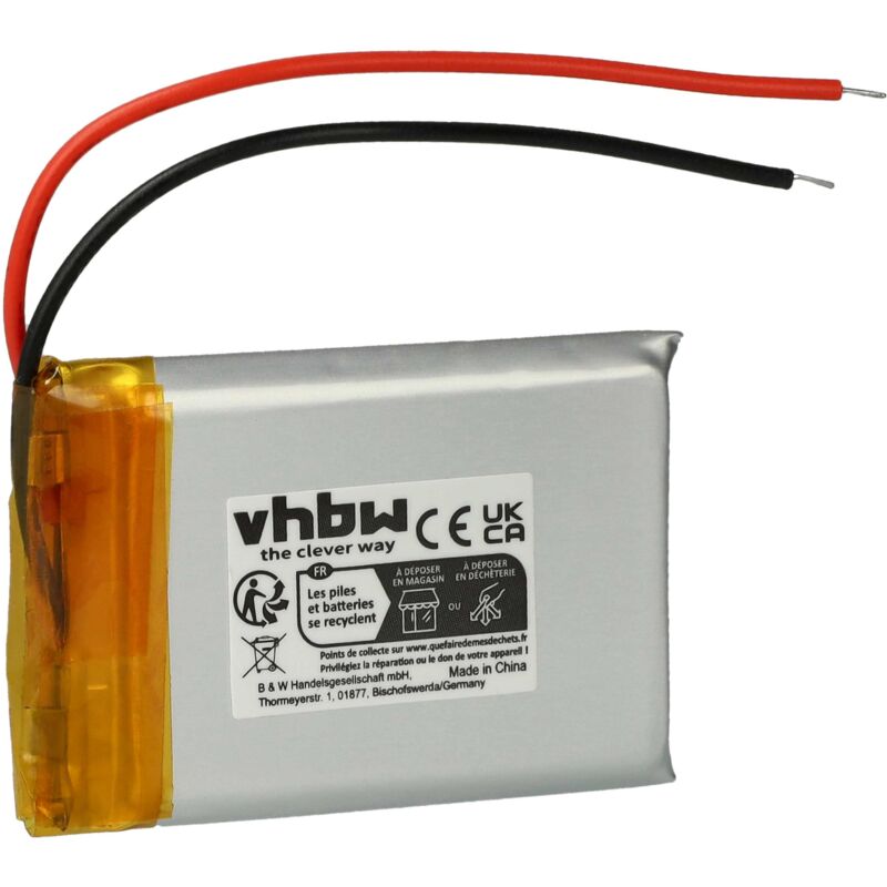 vhbw 1x Batterie compatible avec Marshall MID casque audio, écouteurs sans fil (650mAh, 3,7V, Li-ion)
