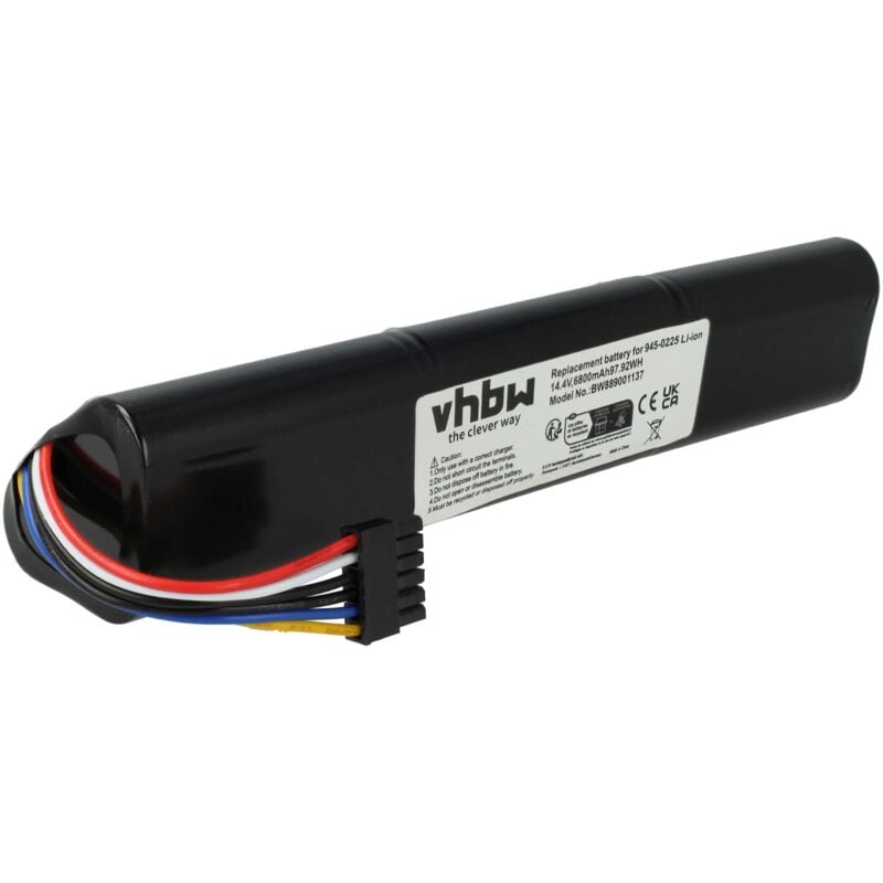 vhbw 1x Batterie compatible avec Neato Botvac D4 D402 945-0317, D4 945-0407, D4 905-0499 robot électroménager (6800mAh, 14,4V, Li-ion)