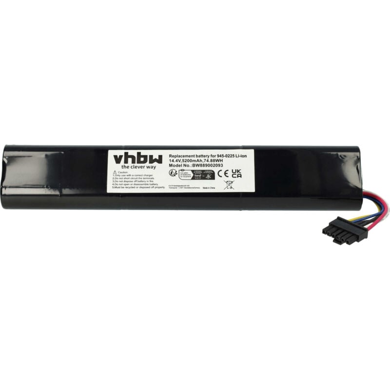 Vhbw - 1x Batterie compatible avec Neato Botvac D5 D503 945-0240, D5 D502 905-0386, D6 905-0496 robot électroménager (5200mAh, 14,4V, Li-ion)