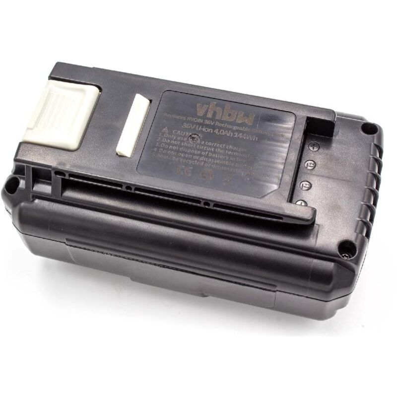 vhbw 1x Batterie compatible avec Ryobi RY40600, RY40601, RY40530, RY40610, RY40601A outil électrique (4000 mAh, Li-ion, 36 V)