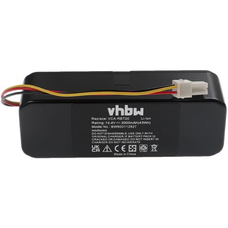 vhbw 1x Batterie compatible avec Samsung Navibot SR8843, SR8844, SR8845, SR8846, SR8840, SR8841 robot électroménager (3000mAh, 14,4V, Li-ion)