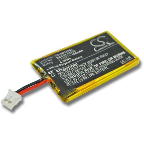 vhbw 1x Batterie compatible avec SportDog SDR-AFE receiver, SR-225W, WetlandHunter 425X CAMO collier de dressage (160mAh, 3,7V, Li-polymère)