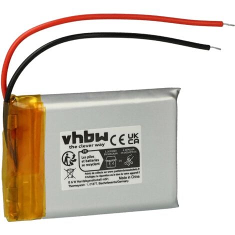 vhbw 1x Batterie remplacement pour Marshall VDL603040 pour casque audio, écouteurs sans fil (650mAh, 3,7V, Li-ion)
