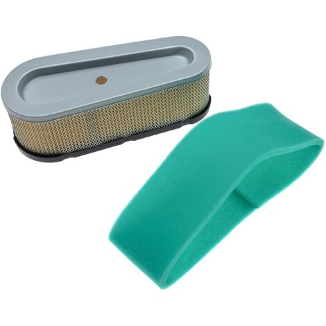 vhbw 1x filtro de espuma, 1x filtro papel compatible con Briggs & Stratton 28B707-0101-01 motor para tractor cortacésped - 2 uds.