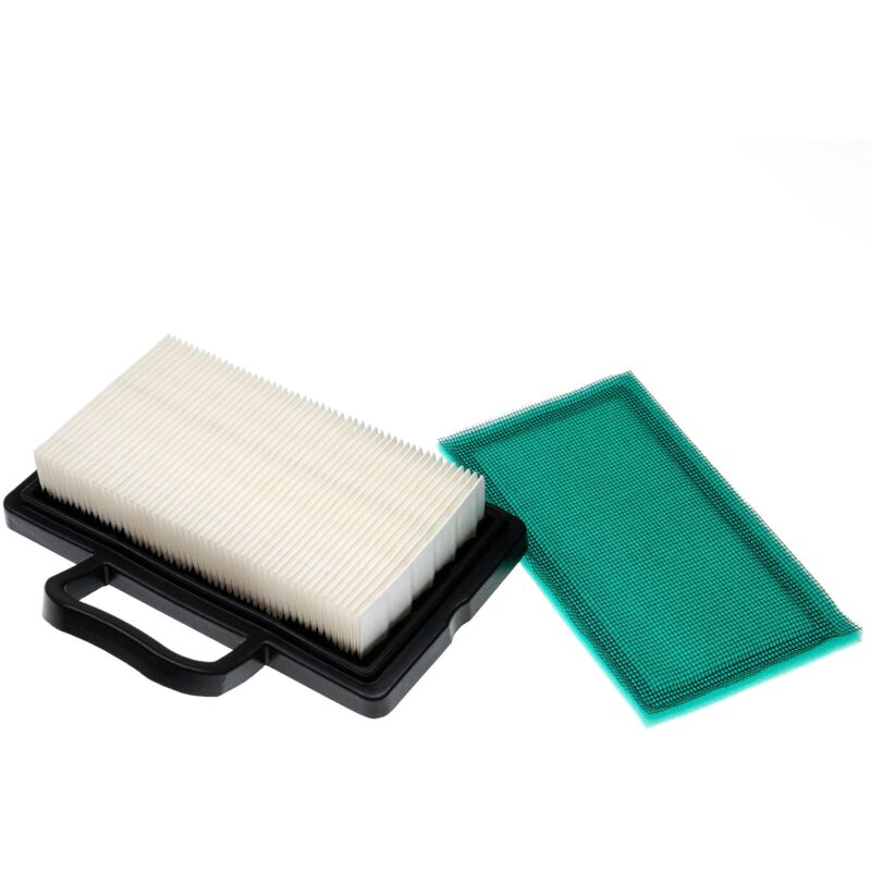 vhbw 1x pre-filter, 1x air filter compatible with John Deere X165, X155 R, GX145, Z425, D130, X140, D140, X130 K Lawn Tractor - 2 Part Filter Set