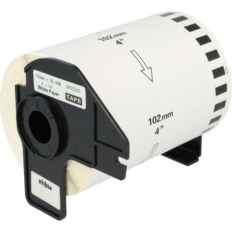 Vhbw - Etiketten-Rolle 102mm x 30,48m (1 Etikette) kompatibel mit Brother pt QL-1050, QL1050N, QL-1060, QL1060N, QL-500 Etiketten-Drucker