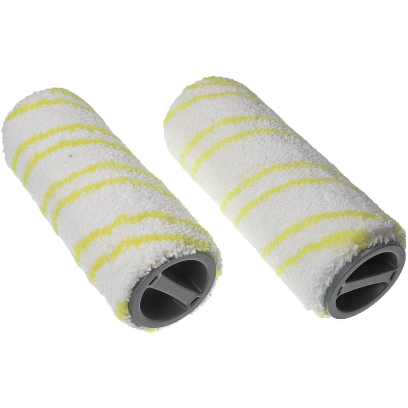 1x Stone Roller Set Replacement for Kärcher 2.055-021.0 for Hard Floor Cleaner - Twin Pack - Vhbw
