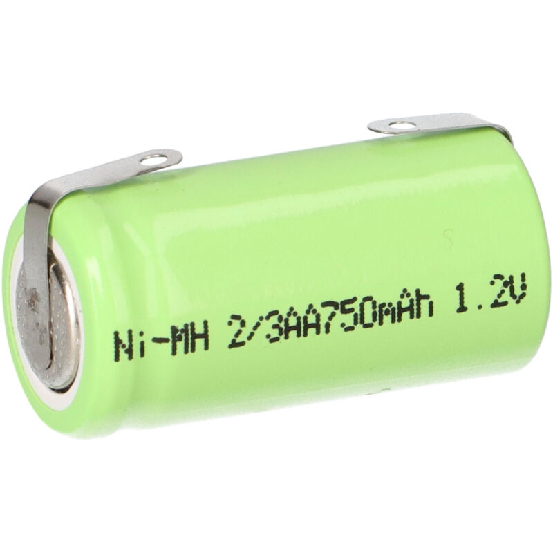 Image of Vhbw - Akku Ersatz für 2/3AA für Modellbau (750mAh, 1,2V, NiMH Grün)