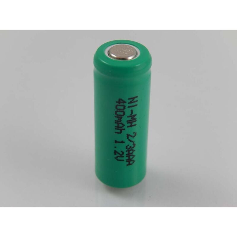 

2/3AAA NI-MH Pila 400mAh (1.2V) Flattop para modelismo, lámparas solares, teléfonos, etc. - Vhbw