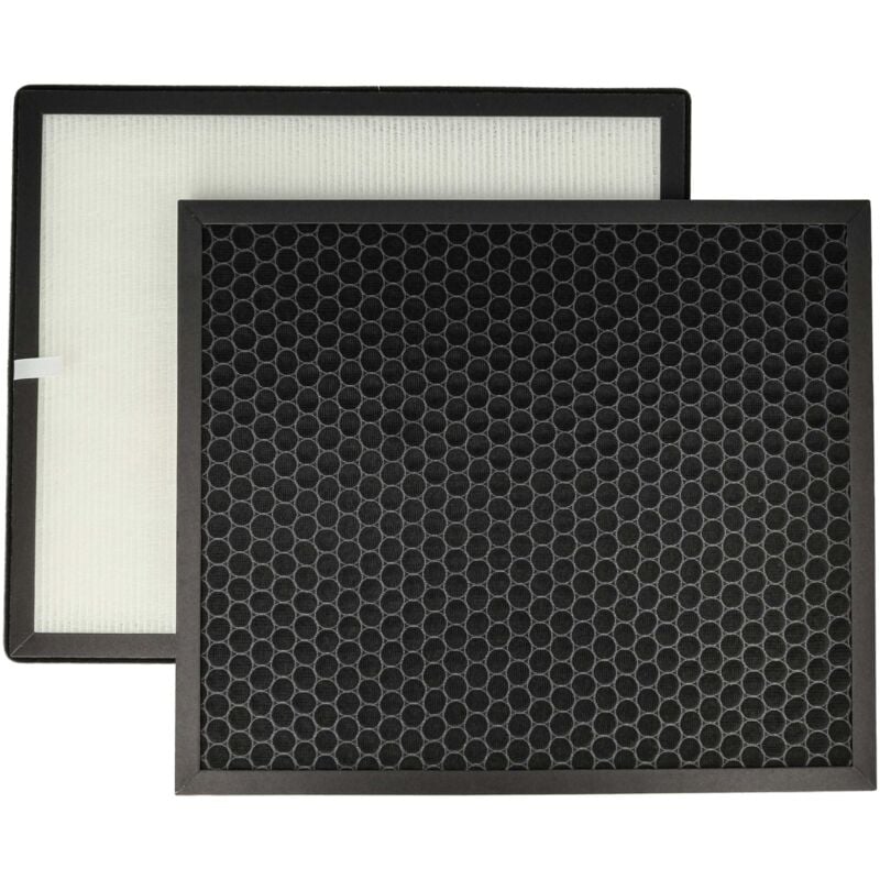 Vhbw - 2-Part Filter Set compatible with Levoit LV-PUR13 Air Purifier - 2x Spare Filter (Active Carbon Filter, HEPA-Filter)