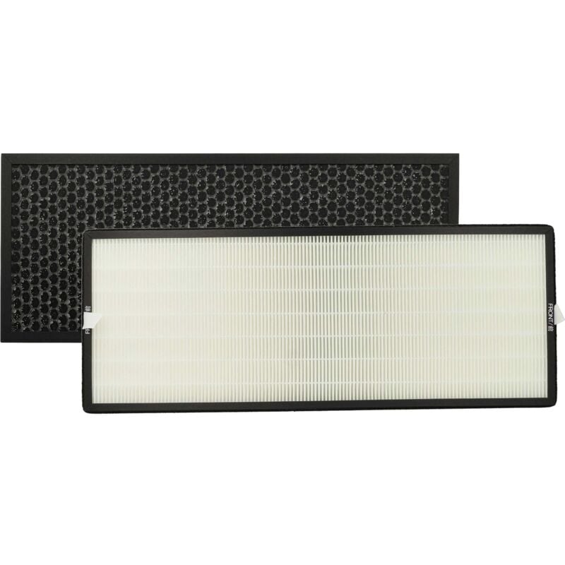 2 Part Filter Set Compatible With Rowenta Intense Pure Air Xl Pu6020f1, Pu6020f0 Air Purifier - Activated Carbon Filter, Hepa Filter - Vhbw
