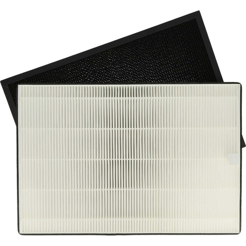 2 Part Filter Set Replacement For Ideal 8736001 For Air Purifier - Activated Carbon Filter, Hepa Filter - Vhbw