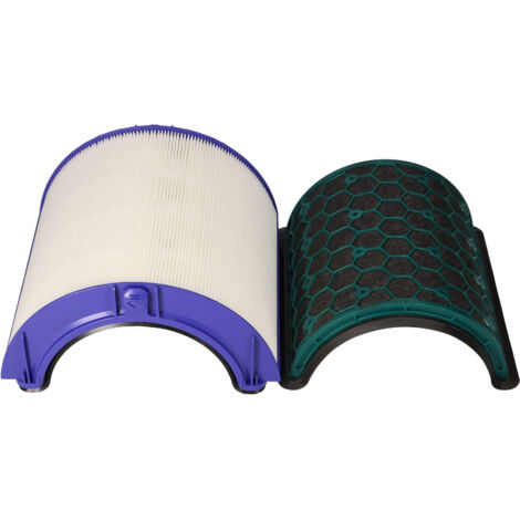 vhbw 2-teiliges Filter-Set kompatibel mit Dyson Cool TP07, TP08, TP7A Luftreiniger - HEPA-Filter, Aktivkohlefilter