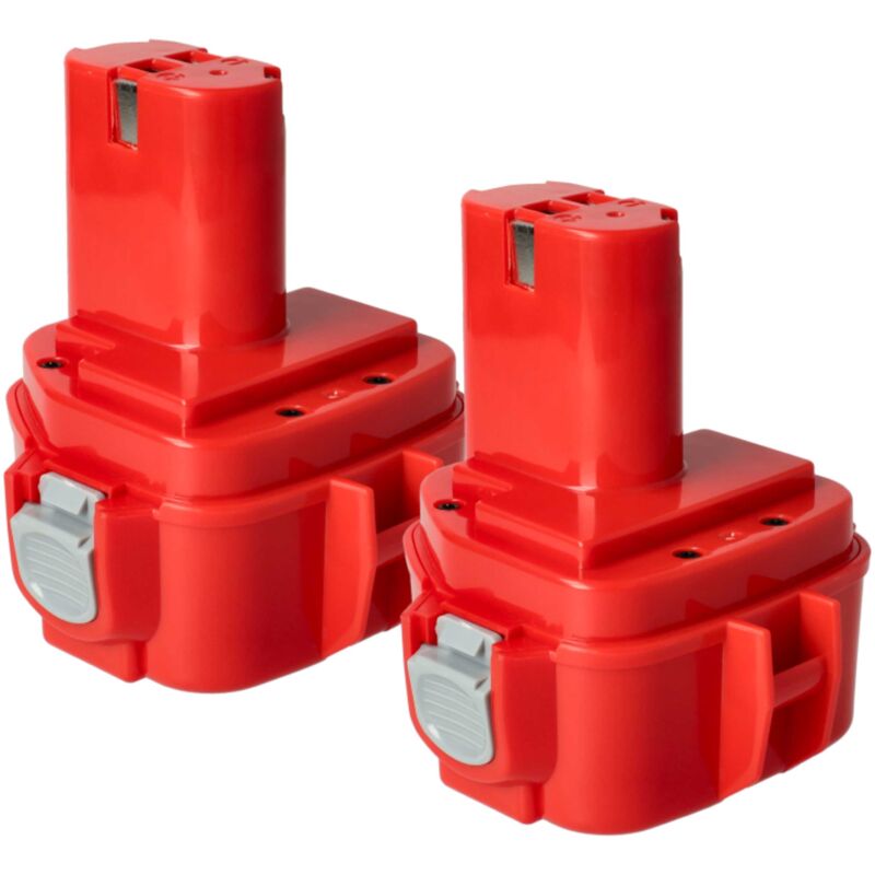 

2x batería compatible con Makita 6216DWFE, 6217D, 6217DWDE, 6217DWDLE, 6223D, 6223DE, 6223DW, 6223DWE herramientas eléctricas (1500mAh NiMH 12V)