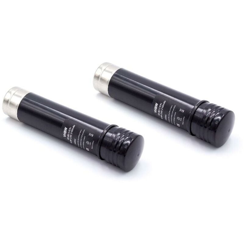 

2x Batería recargable compatible con Black & Decker Versapak VP600, VP650, VP660, VP7221, VP7221C herramientas eléctricas (2100 mAh, NiMH, 3,6 V)