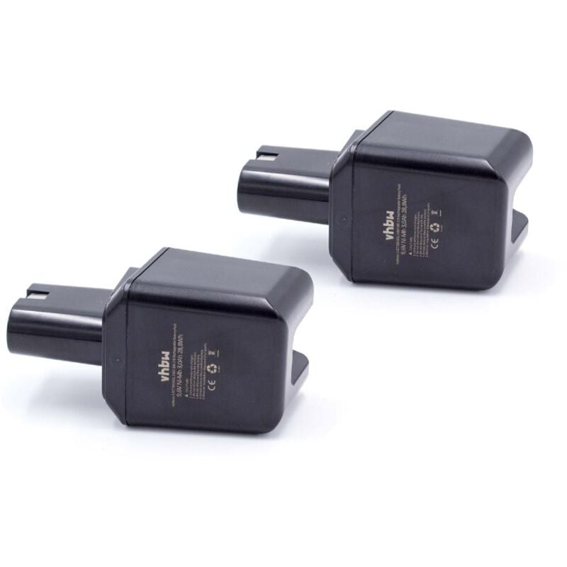 

2 x NiMH Batería 3000mAh (9.6V) para su herramienta electrónica Bosch GSB 9, 6VE, GSB 9, 6VES por 2607300002, BH-964N - Vhbw