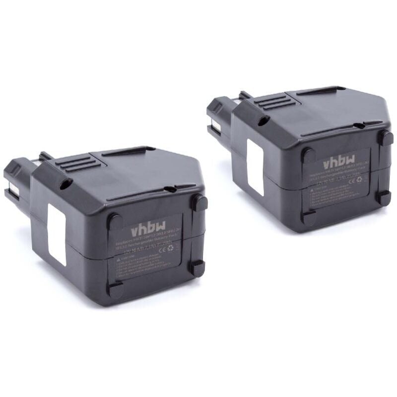 Vhbw - 2x Batteries compatible avec Hilti SB12, SF120-A outil électrique (2100 mAh, NiMH, 12 v)