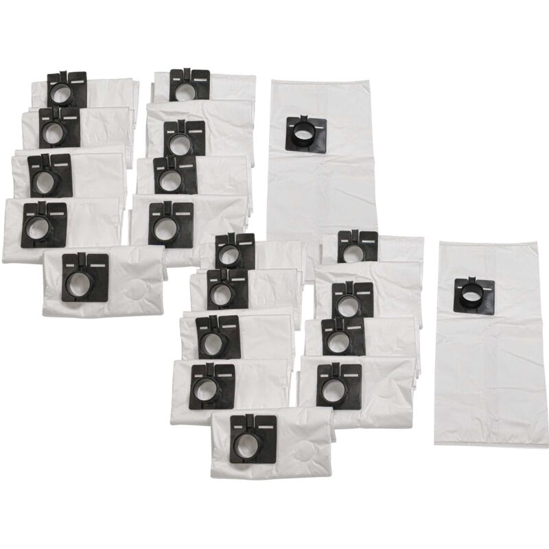 20 microfleece Dust Bags compatible with Festo / Festool ct 22, ct 22 e, ctl 22, ctl 33, ctl 33 le sg Vacuum Cleaner, White - Vhbw