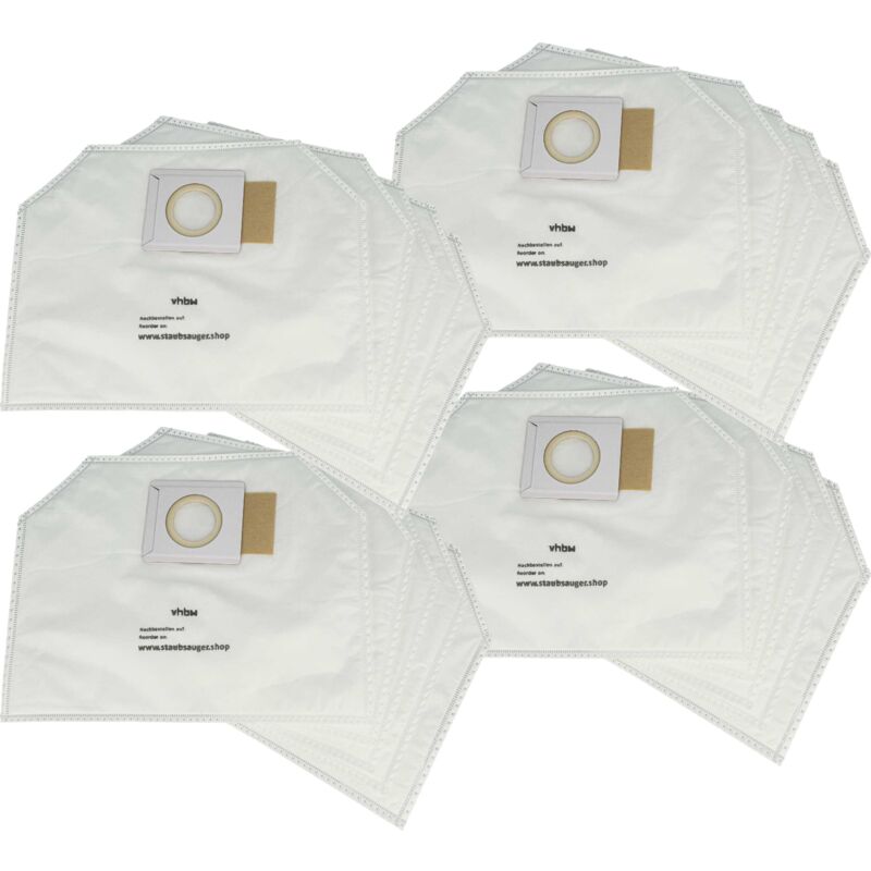 20 microfleece Dust Bags compatible with Makita DVC260, DVC260Z Vacuum Cleaner, White - Vhbw