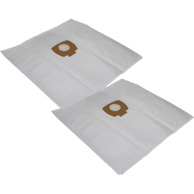 20 microfleece Dust Bags compatible with Nilfisk / Alto / Wap / Kew Aero 20, 20-01, 20-11, 20-21, 20 - Serie, 25 Vacuum Cleaner, White - Vhbw