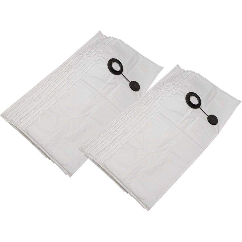 20 microfleece Dust Bags compatible with Nilfisk / Alto / Wap SQ450-1M, SQ8, SQ850, SQ850-11 Vacuum Cleaner, White - Vhbw