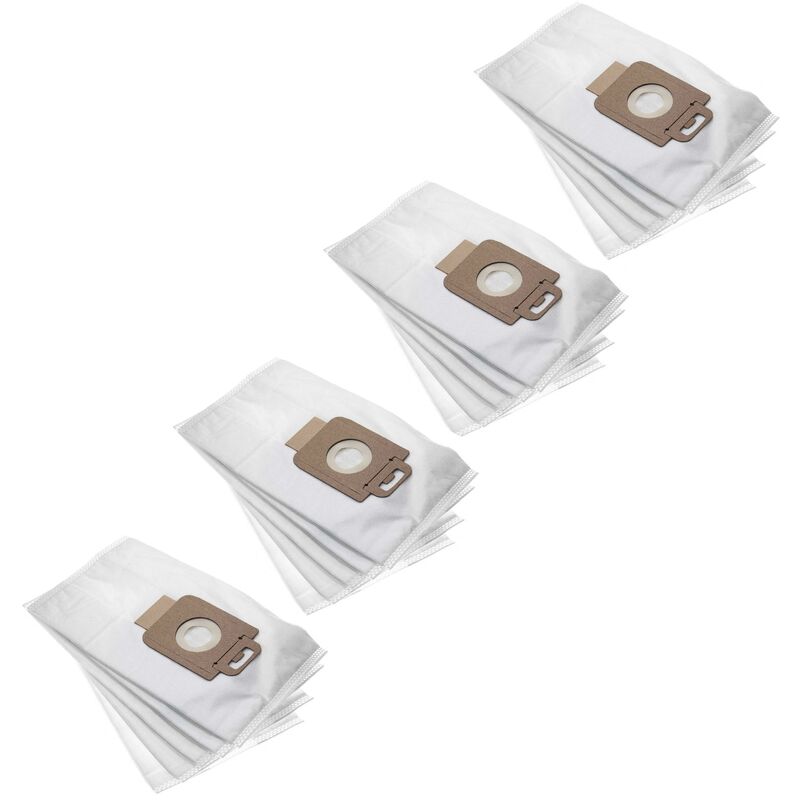 20 microfleece Dust Bags compatible with Nilfisk P20, P30, P40 Vacuum Cleaner, White - Vhbw