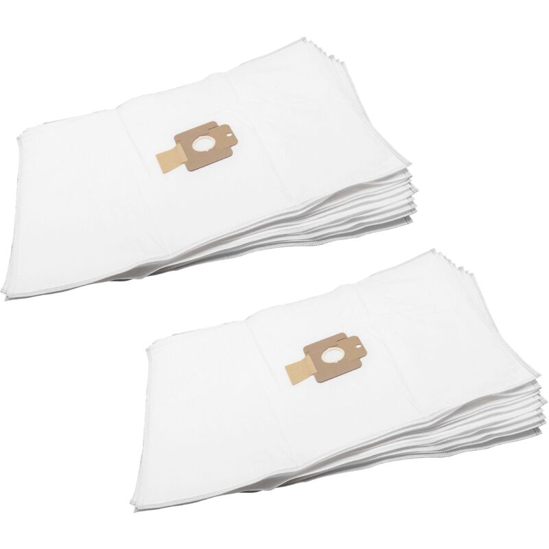 vhbw 20x Vacuum Cleaner Bag compatible with Nilfisk Supreme 150, 100, LCD Vacuum Cleaner, Microfleece, 79 cm x 50.5 cm, White