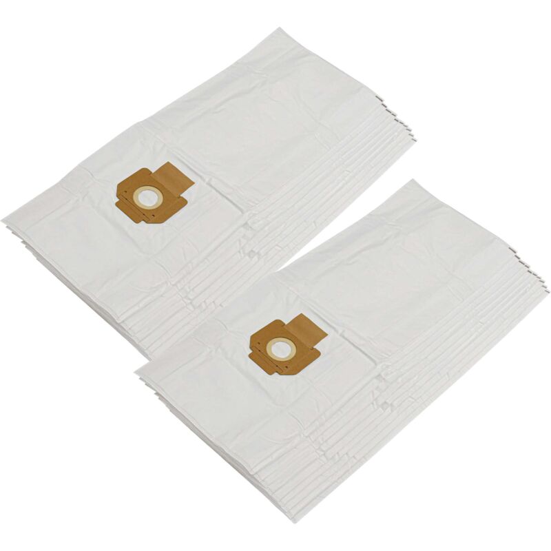 20 microfleece Dust Bags Replacement for Nilfisk 302001484 for Vacuum Cleaner, White - Vhbw