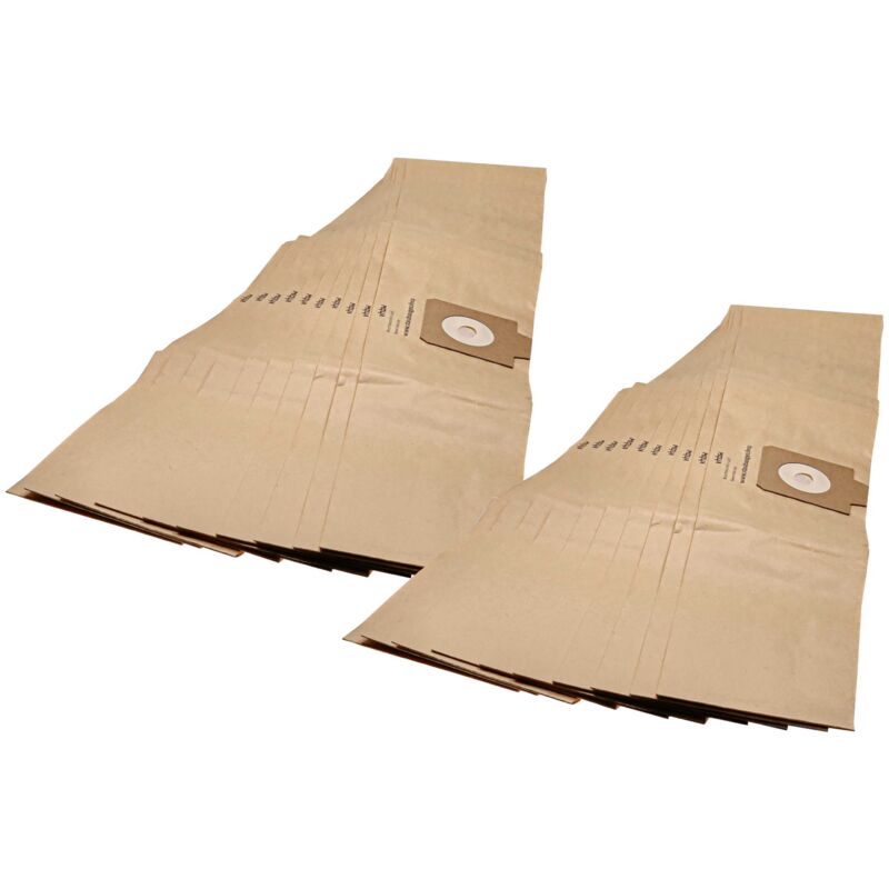 20 Paper Dust Bags compatible with AEG-Electrolux e 22 / E22, z 951 / Z951 Vacuum Cleaner, sand-coloured - Vhbw