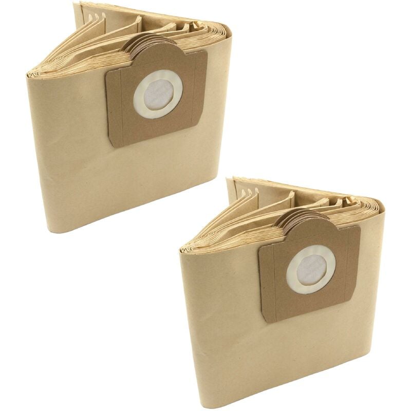 20 Paper Dust Bags compatible with Elettrozeta 9234 Vacuum Cleaner, sand-coloured - Vhbw