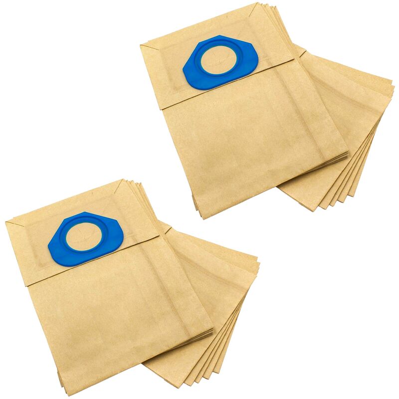vhbw 20 Paper Dust Bags compatible with Nilfisk 70GA, 84GS, GA70, GA-70, GM80, GM-80, GM90, GM-90, GS80, GS-80 Vacuum Cleaner, sand-coloured