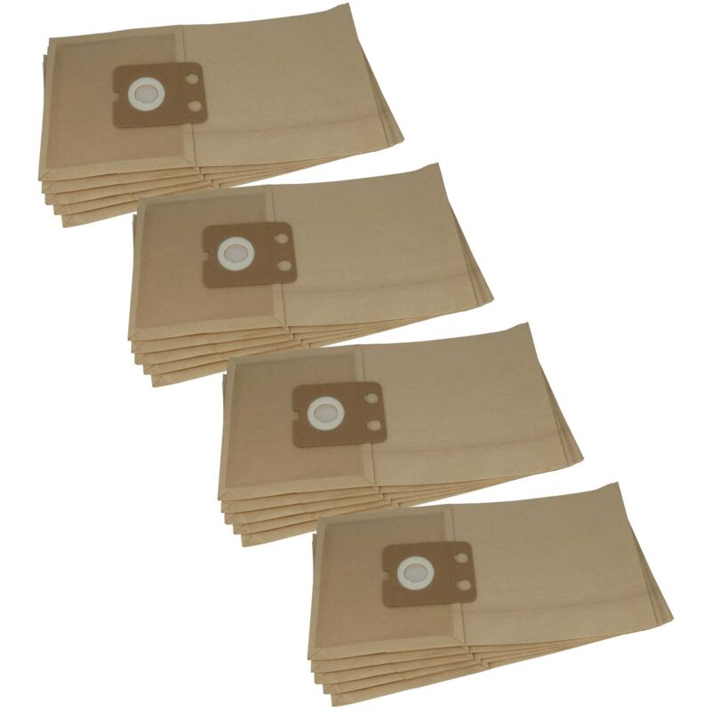 20 Paper Dust Bags compatible with Nilfisk VP600 Serie Vacuum Cleaner, 34,55cm x 22.4cm, sand-coloured - Vhbw