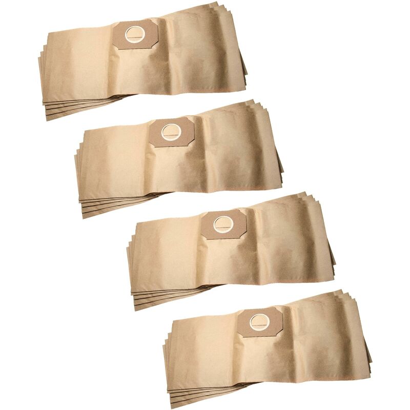 20 Paper Dust Bags compatible with Thomas Junior 1216, 1416, 1516 Vacuum Cleaner, 61,3cm x 24.1cm, brown - Vhbw
