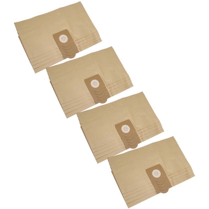 20 Paper Dust Bags Replacement for Kärcher 6.904051.0, 6.904-051.0, 69040510, 6904-0510 for Vacuum Cleaner, 56cm x 28.35cm, sand-coloured - Vhbw