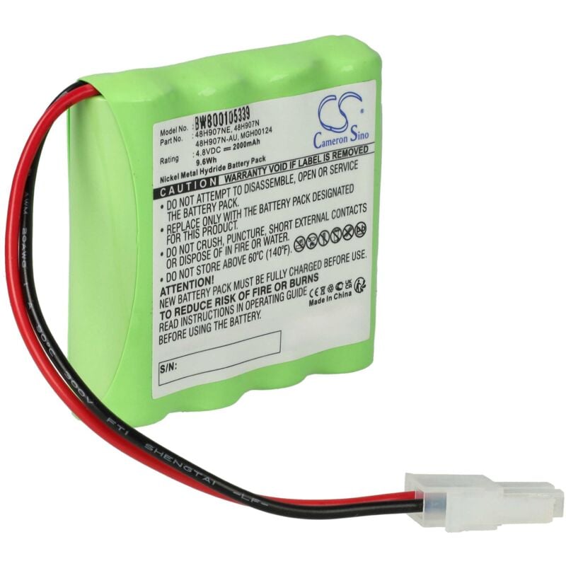 vhbw 2000mAh (4.8V) BATTERY for blood pressure monitor Omron HEM907