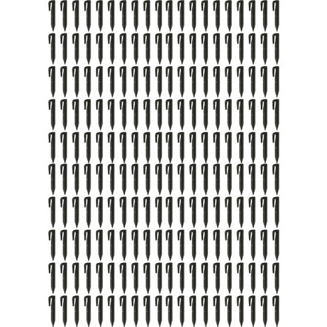 vhbw 200x piquets de fixation pour câble périphérique compatible avec Yard Force robot tondeuse - Lot ancrages au sol, plastique, noir