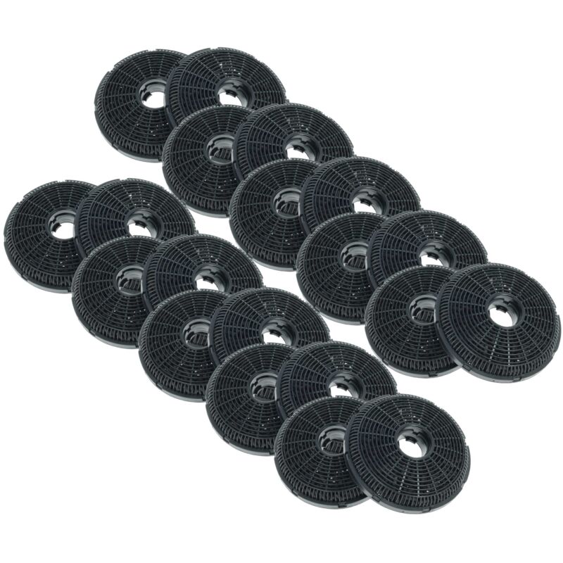 vhbw 20x Activated Carbon Filter Replacement for Silverline AF110 for Extractor Hood