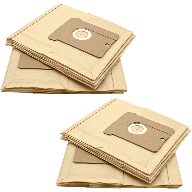 

20x Bolsa aspiradora compatible con AEG/Electrolux Vampyr Öko Terra aspiradora - papel, 22, 25 cm x 20,5 cm, color arena - Vhbw