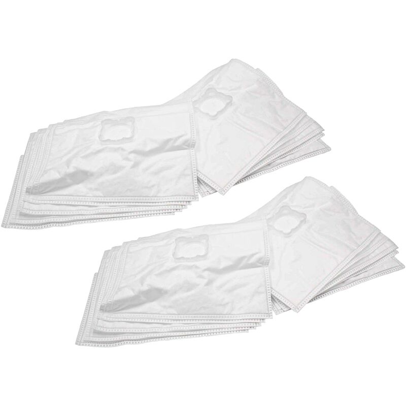 

20x Bolsa aspiradora compatible con Moulinex Manea RO 2011, RO 2026 aspiradora - vellón micro, 35 cm x 23 cm, blanco - Vhbw