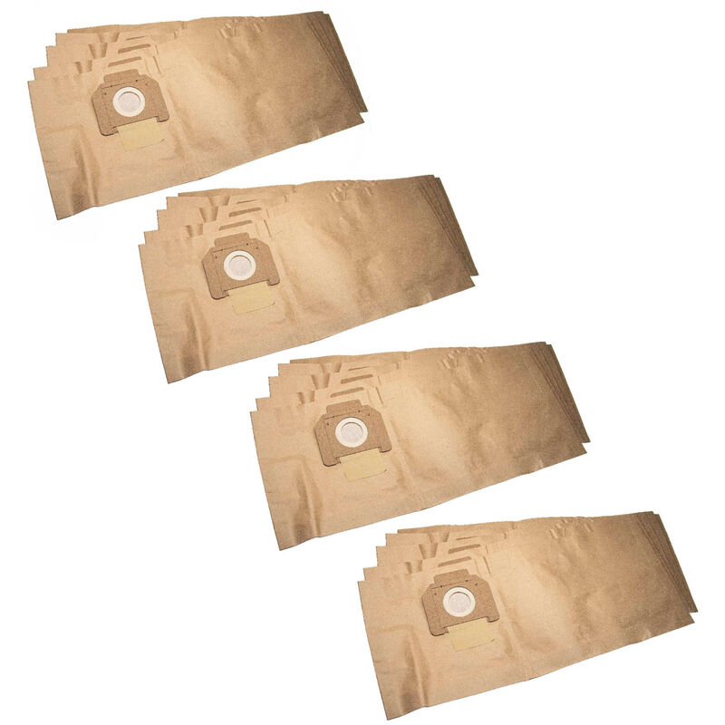 

vhbw 20x Bolsa aspiradora compatible con Nilfisk Alto Attix 30, 30-01, 30-11, 30-21, 350, 350-01, 360, 360-11, 360-21 - papel, 66 cm x 27,8 cm, marrón