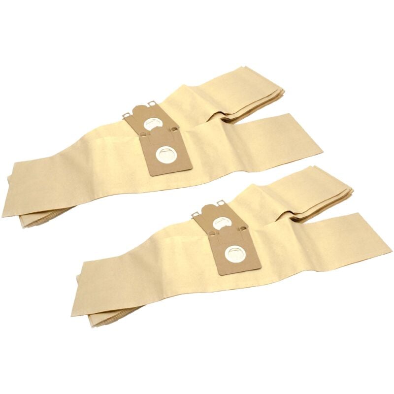 

20x Bolsa aspiradora compatible con Nilfisk-Alto GM 110, GD 110, VD 10, Viking aspiradora - papel, 28 cm x 18 cm, color arena - Vhbw