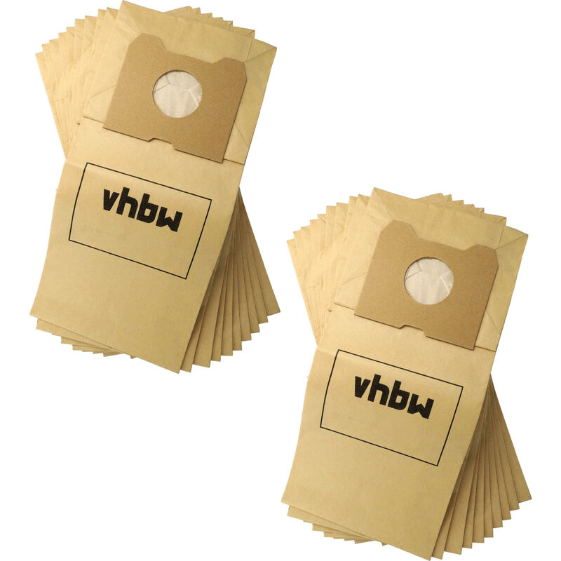 

20x Bolsa aspiradora compatible con Philips HR 6835 BT, 6835 Triathlon, 6836 Triathlon aspiradora - papel, 30 cm x 20 cm, color arena - Vhbw