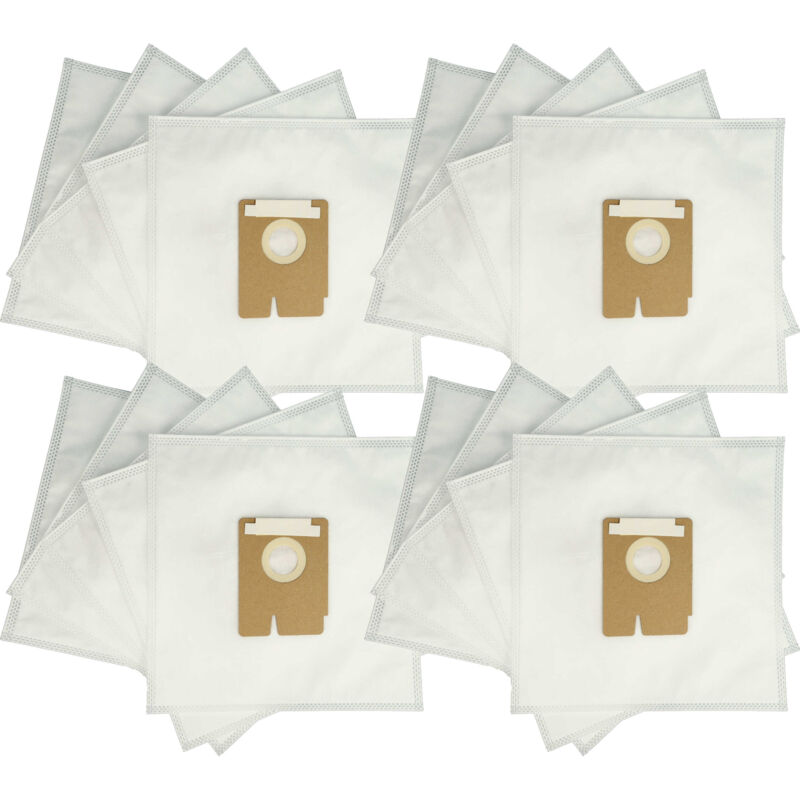 

20x Bolsa aspiradora compatible con Zerowatt ZFV1611082 aspiradora - vellón micro, 27,6 cm x 26,6 cm, blanco - Vhbw