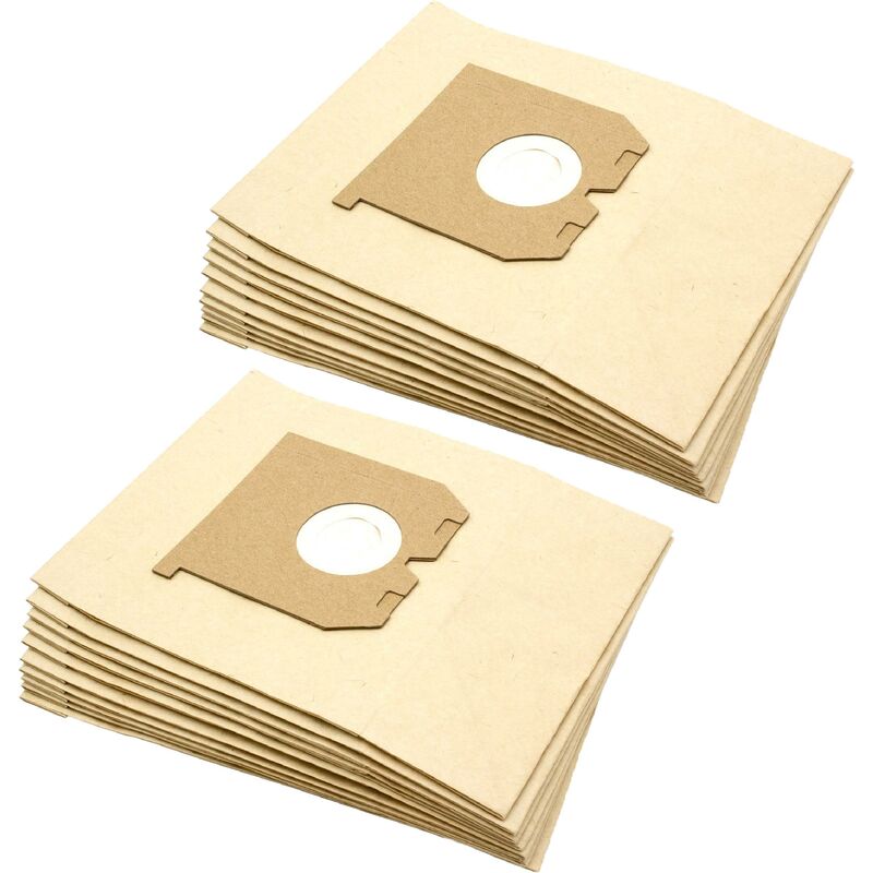 

20x bolsa compatible con AEG/Electrolux Chic Z160, Chic Z1856, Chic Z1859 aspiradora - papel, 24 cm x 18 cm, color arena - Vhbw