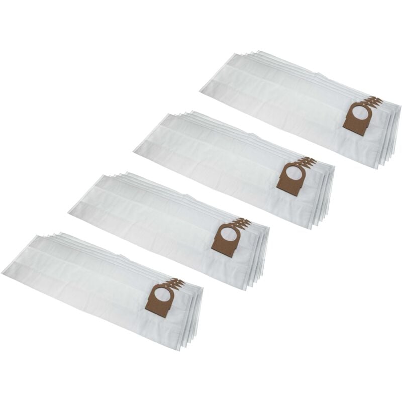 

20x bolsa compatible con Metabo ASA 2025, ASA 9050, ASR 1250, SHO 1150 aspiradora - vellón micro, 68,6cm x 23.7cm, blanco - Vhbw