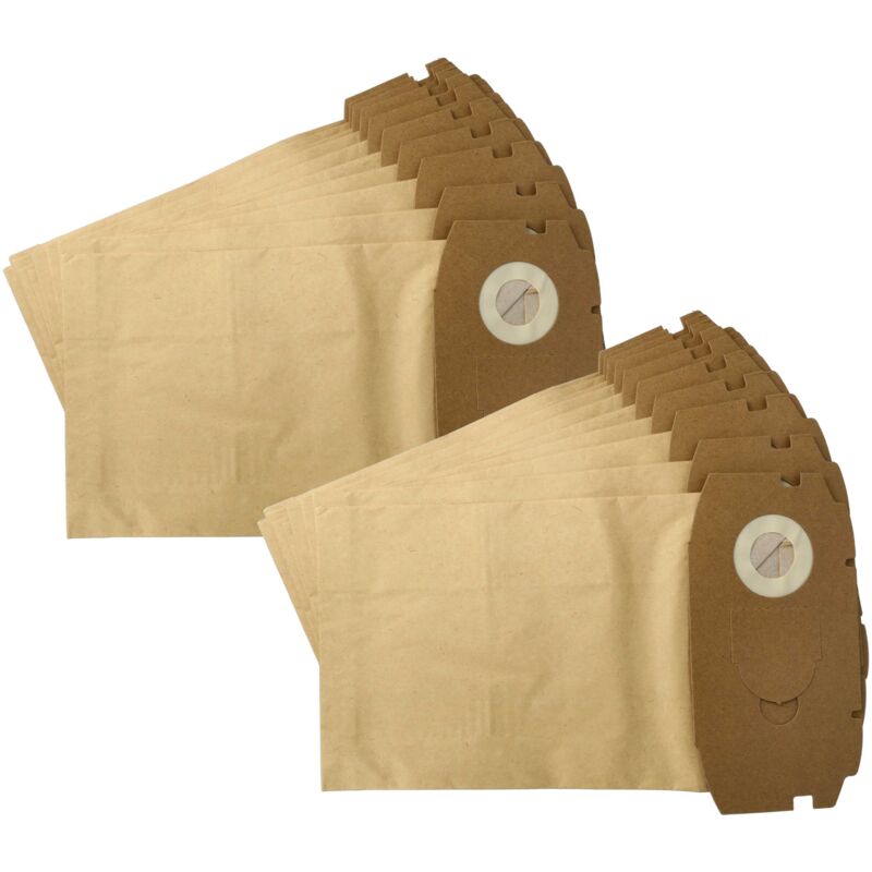 

20x bolsa reemplaza Festo / Festool 456772, 498410, T5 para aspiradora - papel - Vhbw